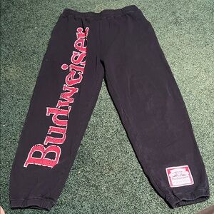 Budweiser Black Sweatpants with Red Logo